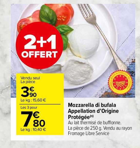 pozzarella di bufala appellation d'origine protégée