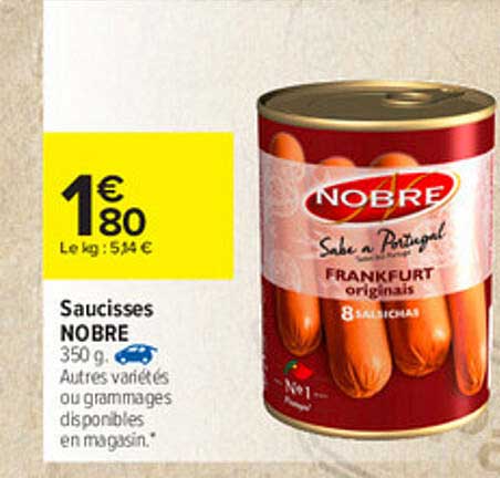 saucisses nobre