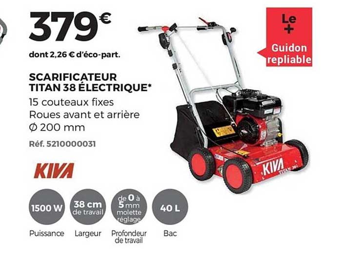 scarificateur titan 38 électrique kiva