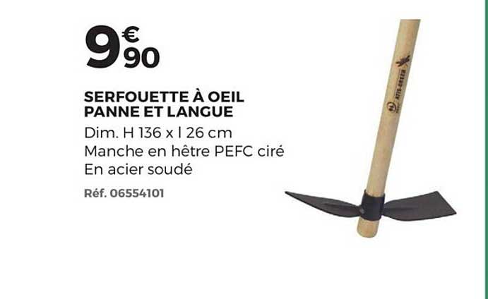 serfouette à oeil panne et langue