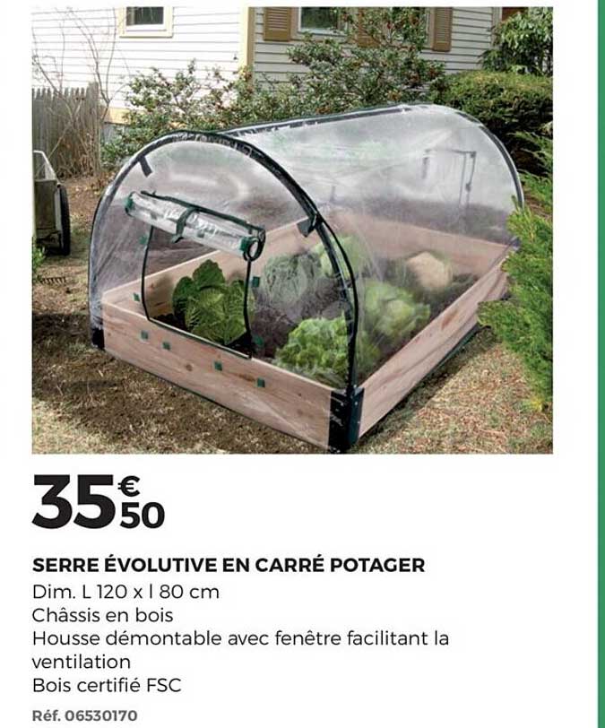 serre évolutive en carré potager