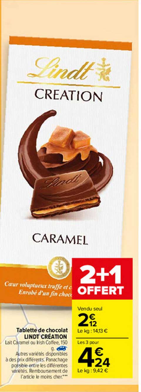 Tablette De Chocolat Lindt Création