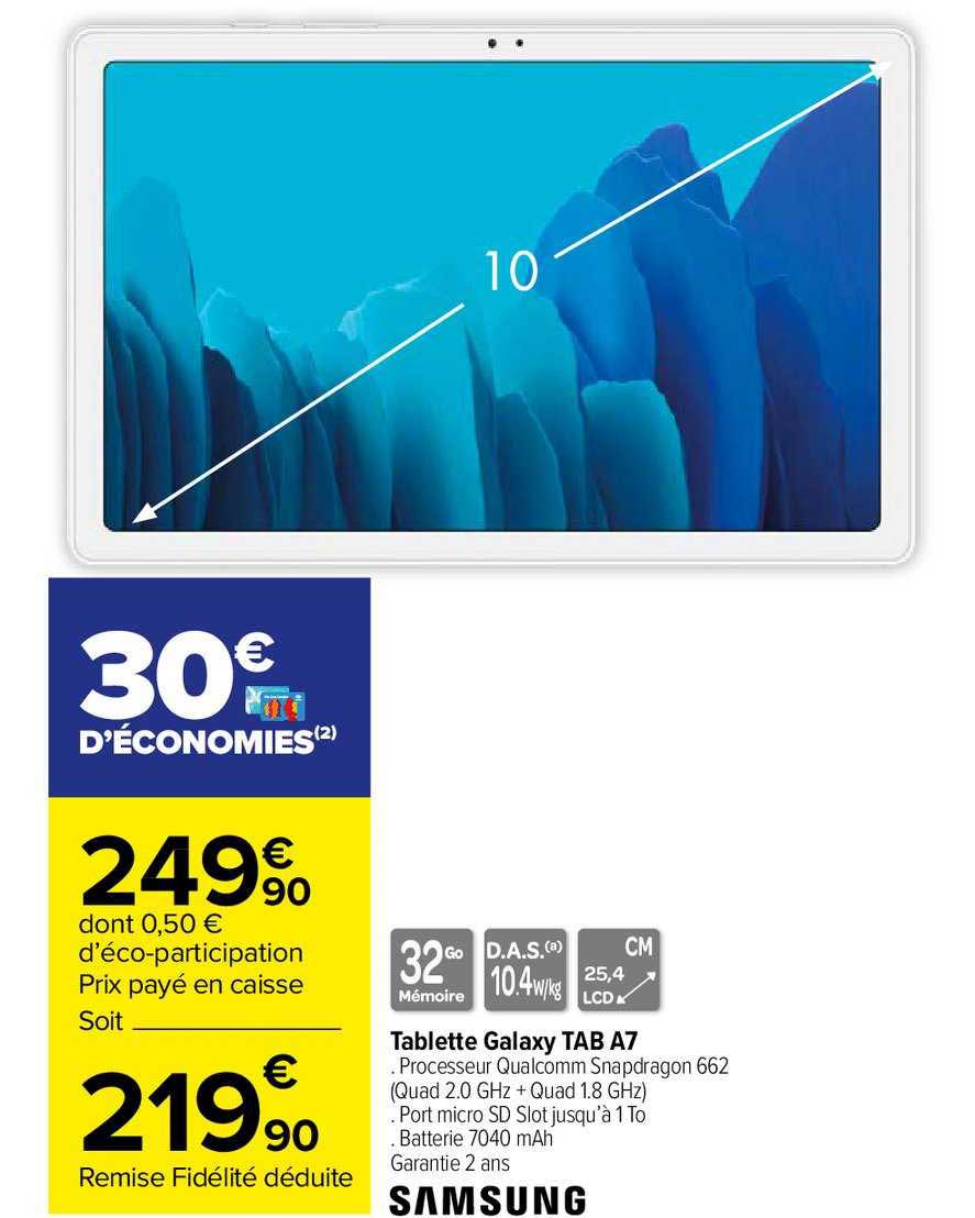 Tablette Galaxy Tab A7 Samsung