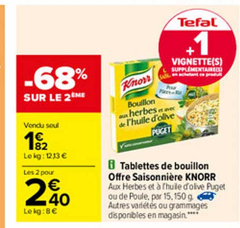 Tablettes De Bouillon Offre Saisonnière Knorr