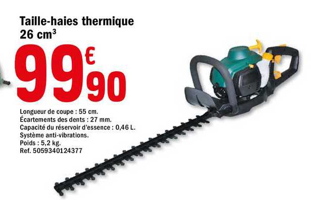taille-haies thermique 26 cm3