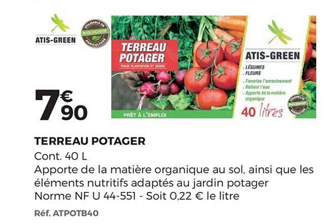terreau potager atis green