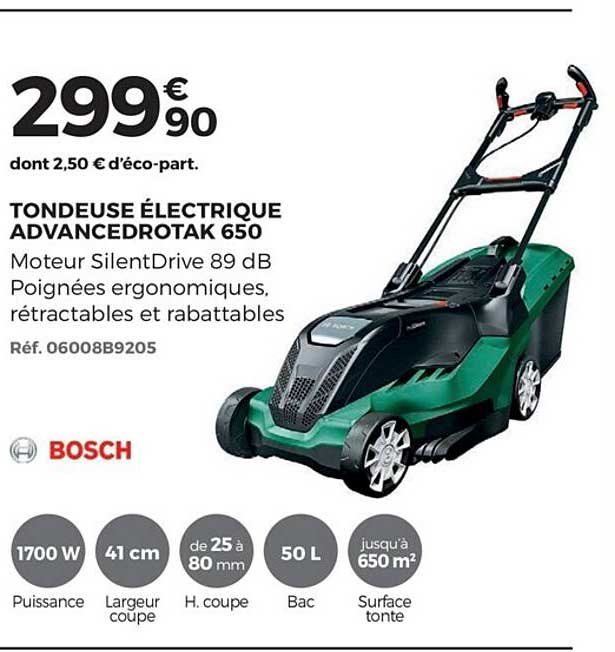 tondeuse électrique advancedrotak 650 boch