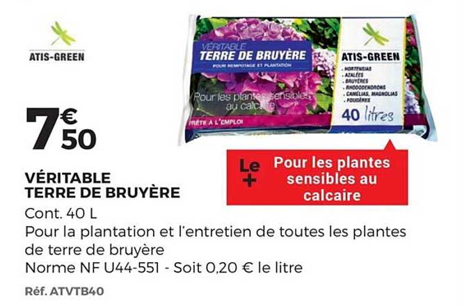 véritable terre de bruyère atis green