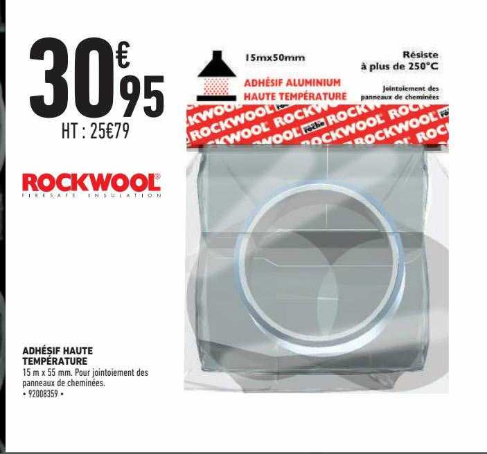 adhésif haute température rockwool