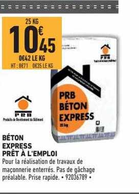 béton express prêt à l'emploi