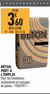 béton prêt à l'emploi