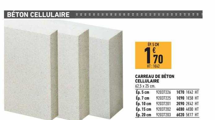carreau de béton cellulaire