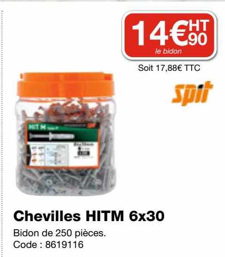 chevilles hitm 6 x 30 spit