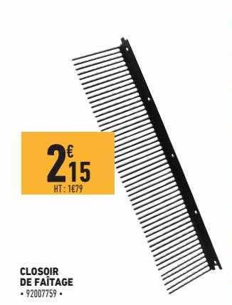 closoir de faîtage