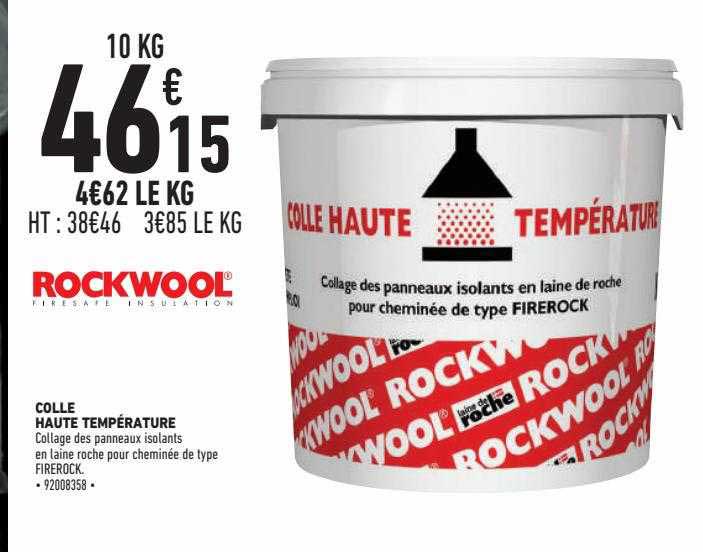 colle haute température rockwool