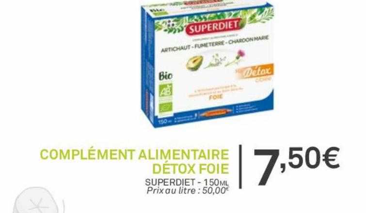 complément alimentaire détox foie superdiet