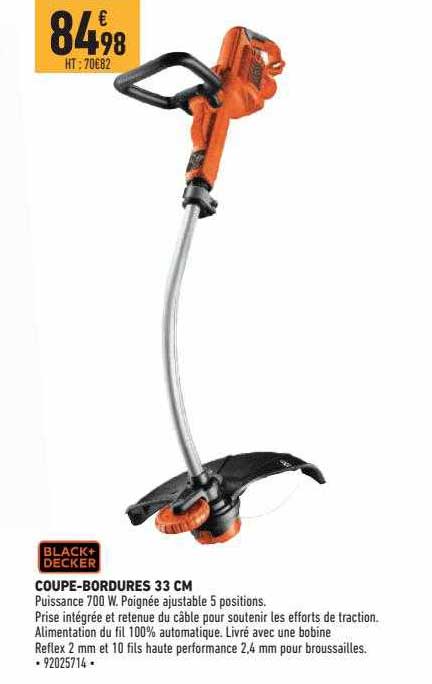 coupe-bordures 33 cm black+decker