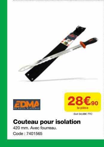 couteau pour isolation edma