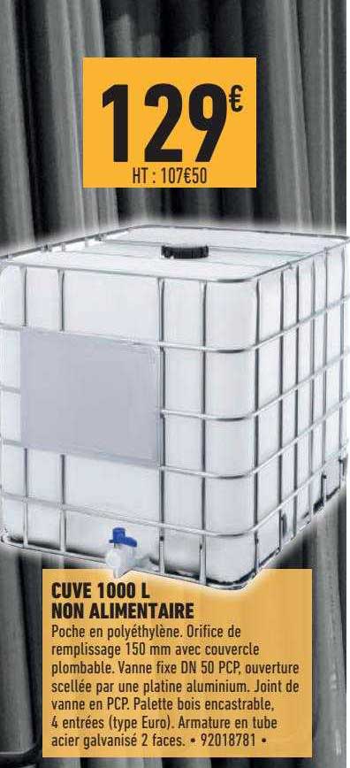 cuve 1000 l non alimentaire