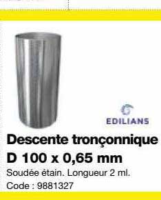 descente tronçonnique edilians