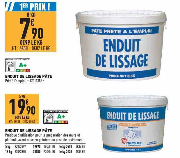 Enduit De Lissage Pâte
