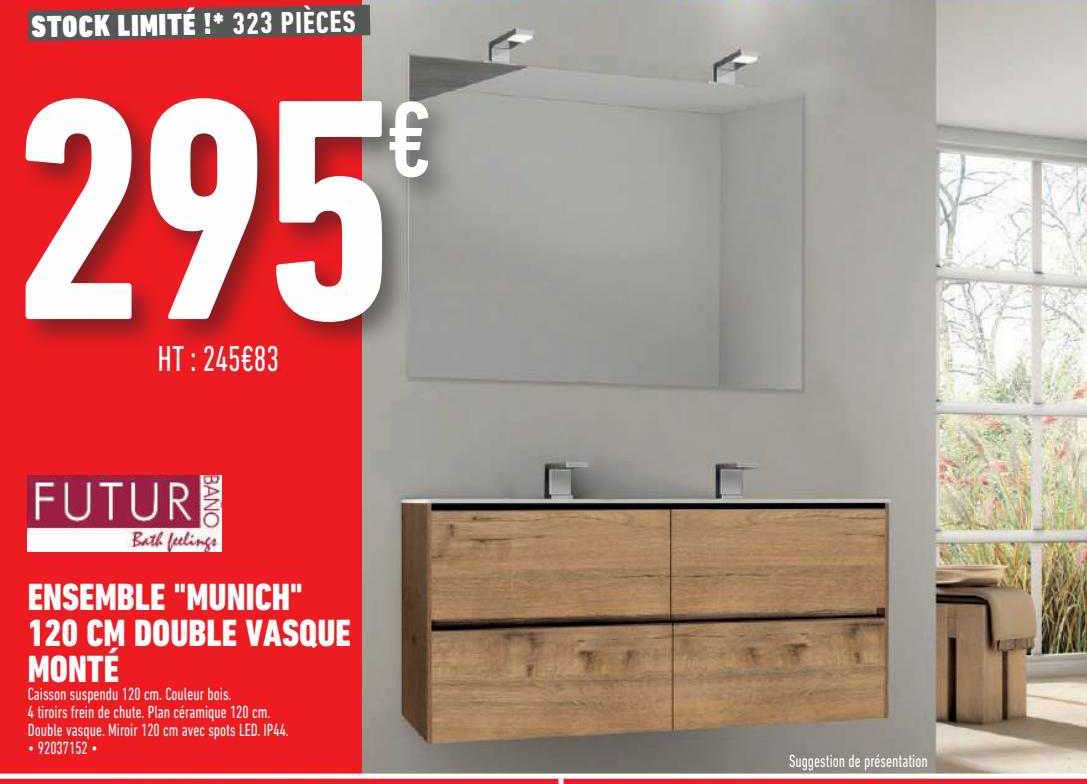 ensemble "munich" 120 cm double vasque monté futur