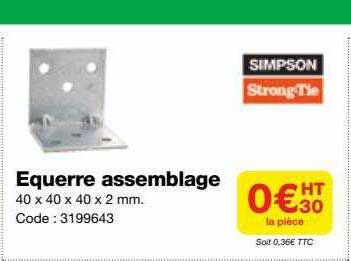 équerre Assemblage Simpson