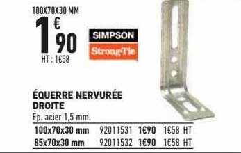 équerre nervurée droite simpson