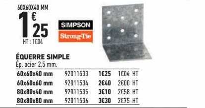 équerre simple simpson