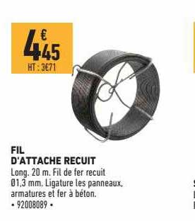 fil d'attache recuit