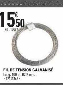 fil de tension galvanisé