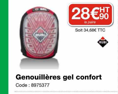 genouillères gel confort rubi