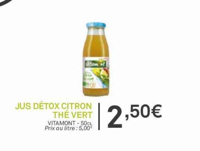 Jus Détox Citron Thé Vert Vitamont