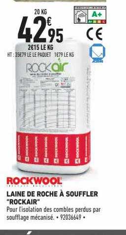 laine de roche à souffler "rockair" rockwool