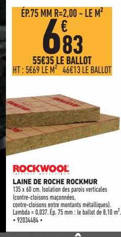 laine de roche rockmur rockwool