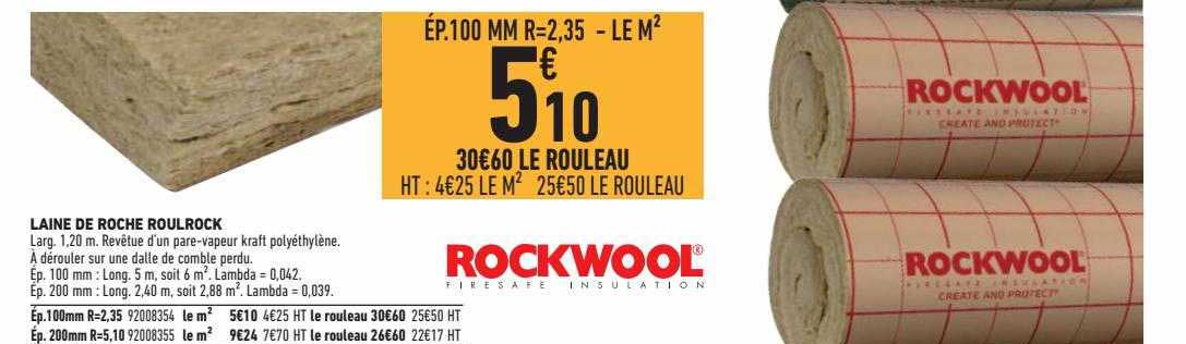 laine de roche roulrock rockwool