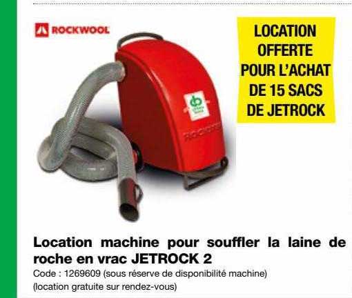location machine pour souffler la laine de roche en vrac jetrock 2 rockwool