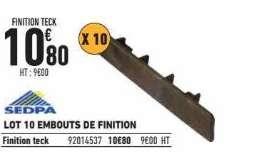 lot 10 embouts de finition sedpa