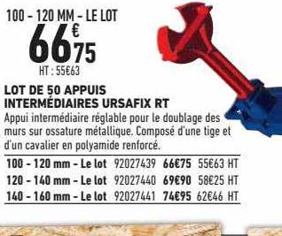 Lot De 50 Appuis Intermédiaires Ursafix Rt