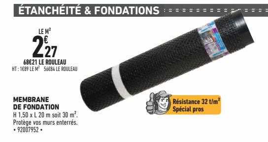 membrane de fondation