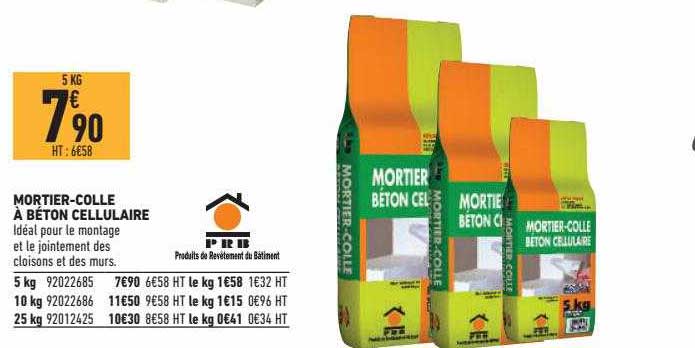 mortier-colle à béton cellulaire