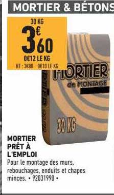 mortier prêt à l'emploi