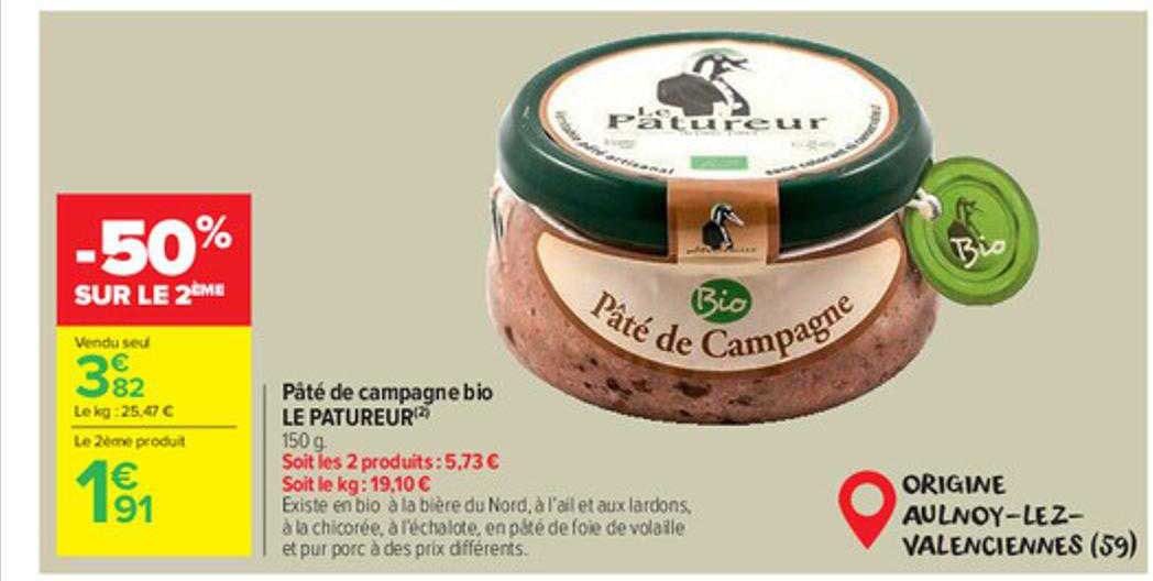 Pâté De Campagne Bio Le Patureur