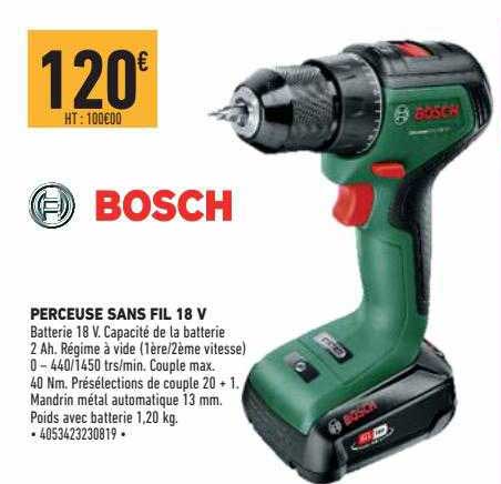 Perceuse Sans Fil 18v Bosch