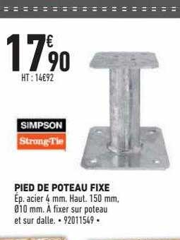 pied de poteau fixe simpson