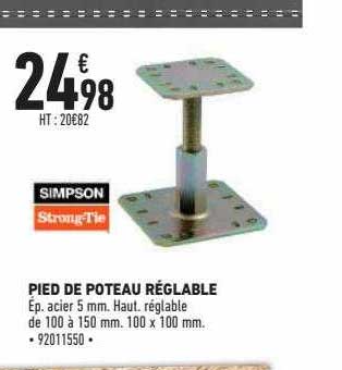 pied de poteau réglable simpson