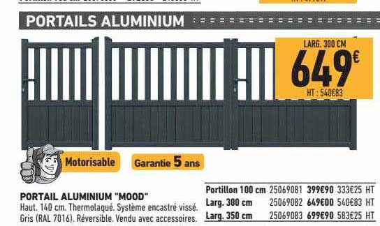 portail aluminium "mood"