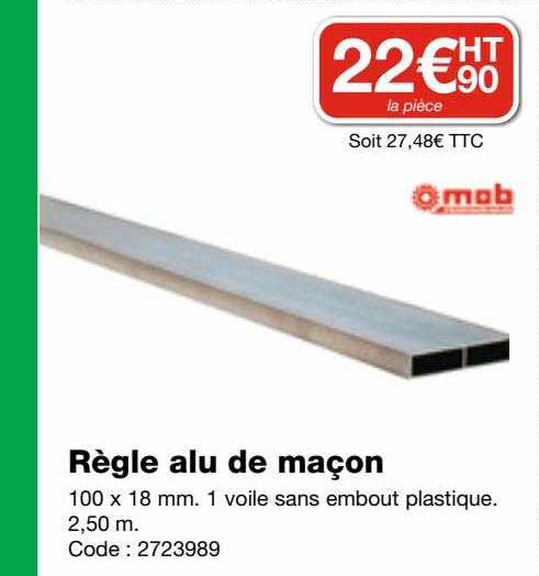 règle alu de maçon mob