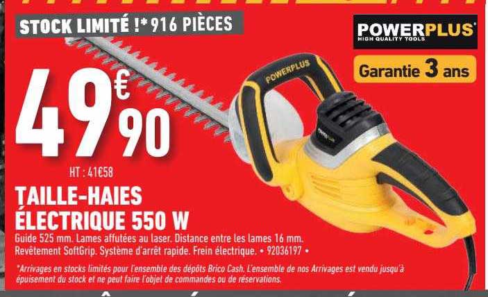 taille-haies électrique 550 w powerplus
