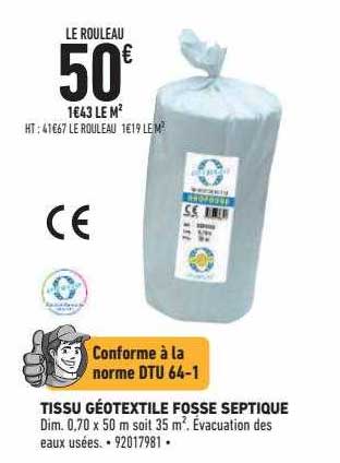 tissu géotextile fosse septique